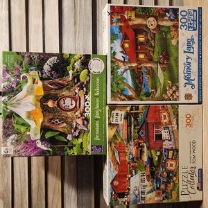 Lot Of 3 Puzzles All 300 Pieces